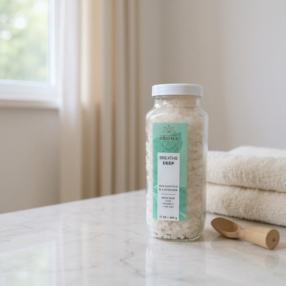 Bath & Body Works BREATH DEEP Eucalyptus & Lavender Bath Soak + Sea Salt 17 Oz - Picture 3 of 5